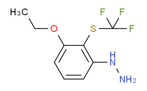 CAS No. 1806396-00-8, 1-(3-Ethoxy-2-(trifluoromethylthio)phenyl)hydrazine