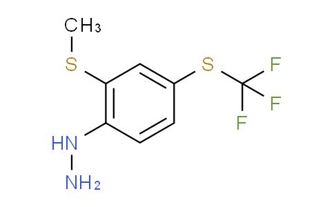 CAS No. 1805721-59-8, 1-(2-(Methylthio)-4-(trifluoromethylthio)phenyl)hydrazine