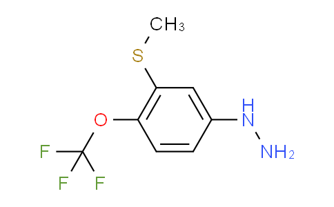 CAS No. 1804101-88-9, 1-(3-(Methylthio)-4-(trifluoromethoxy)phenyl)hydrazine