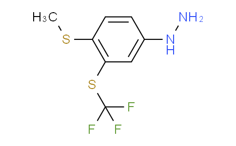 CAS No. 1804235-43-5, 1-(4-(Methylthio)-3-(trifluoromethylthio)phenyl)hydrazine