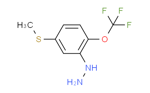 CAS No. 1804071-10-0, 1-(5-(Methylthio)-2-(trifluoromethoxy)phenyl)hydrazine