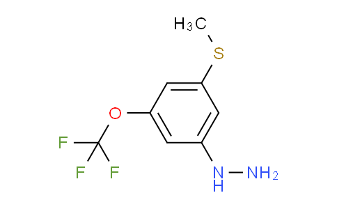 CAS No. 1805748-77-9, 1-(3-(Methylthio)-5-(trifluoromethoxy)phenyl)hydrazine