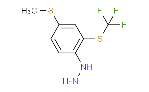 CAS No. 1805751-37-4, 1-(4-(Methylthio)-2-(trifluoromethylthio)phenyl)hydrazine
