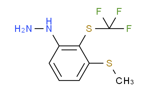 CAS No. 1806456-91-6, 1-(3-(Methylthio)-2-(trifluoromethylthio)phenyl)hydrazine