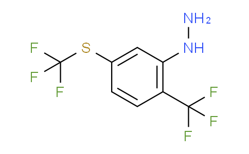 CAS No. 1805856-88-5, 1-(2-(Trifluoromethyl)-5-(trifluoromethylthio)phenyl)hydrazine