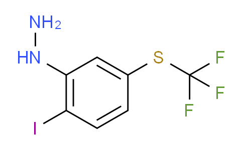CAS No. 1806589-44-5, 1-(2-Iodo-5-(trifluoromethylthio)phenyl)hydrazine