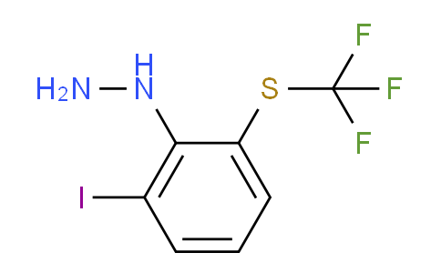 CAS No. 1806414-04-9, 1-(2-Iodo-6-(trifluoromethylthio)phenyl)hydrazine