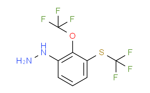 CAS No. 1806399-87-0, 1-(2-(Trifluoromethoxy)-3-(trifluoromethylthio)phenyl)hydrazine