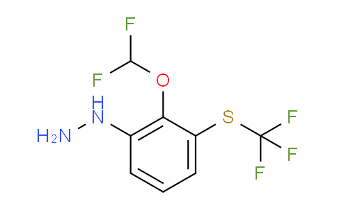 CAS No. 1804088-71-8, 1-(2-(Difluoromethoxy)-3-(trifluoromethylthio)phenyl)hydrazine