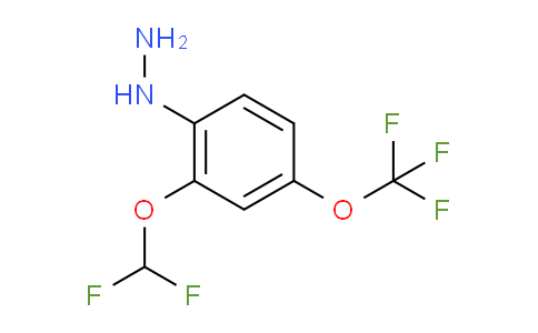 CAS No. 1803887-73-1, 1-(2-(Difluoromethoxy)-4-(trifluoromethoxy)phenyl)hydrazine