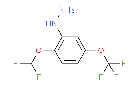 CAS No. 1804145-29-6, 1-(2-(Difluoromethoxy)-5-(trifluoromethoxy)phenyl)hydrazine