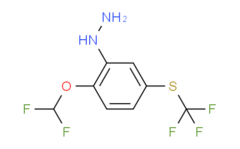 CAS No. 1804227-40-4, 1-(2-(Difluoromethoxy)-5-(trifluoromethylthio)phenyl)hydrazine