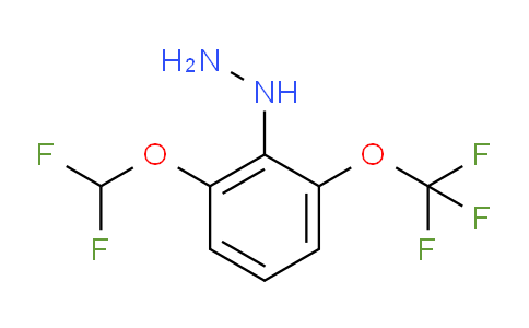CAS No. 1804147-56-5, 1-(2-(Difluoromethoxy)-6-(trifluoromethoxy)phenyl)hydrazine