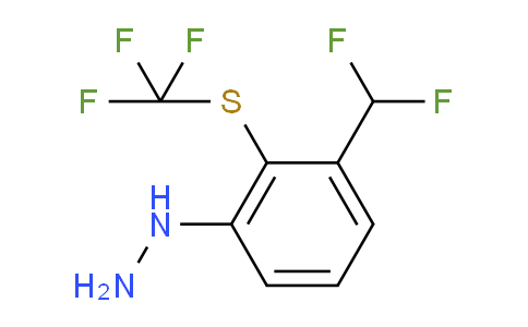 CAS No. 1806677-73-5, 1-(3-(Difluoromethyl)-2-(trifluoromethylthio)phenyl)hydrazine