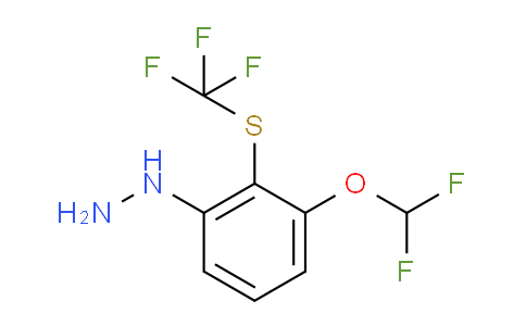 CAS No. 1805876-52-1, 1-(3-(Difluoromethoxy)-2-(trifluoromethylthio)phenyl)hydrazine