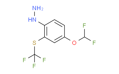 CAS No. 1806532-39-7, 1-(4-(Difluoromethoxy)-2-(trifluoromethylthio)phenyl)hydrazine