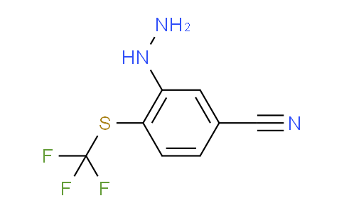 CAS No. 1805916-54-4, 1-(5-Cyano-2-(trifluoromethylthio)phenyl)hydrazine