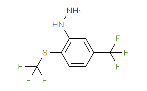 CAS No. 1805699-48-2, 1-(5-(Trifluoromethyl)-2-(trifluoromethylthio)phenyl)hydrazine