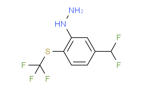 CAS No. 1805745-35-0, 1-(5-(Difluoromethyl)-2-(trifluoromethylthio)phenyl)hydrazine