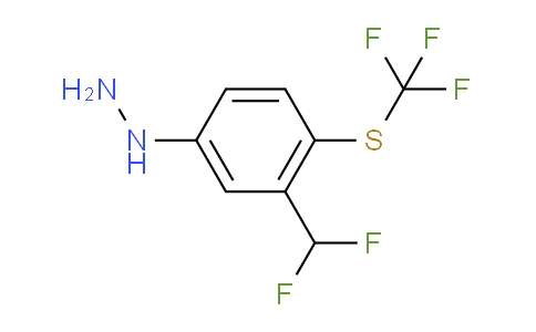CAS No. 1805745-30-5, 1-(3-(Difluoromethyl)-4-(trifluoromethylthio)phenyl)hydrazine