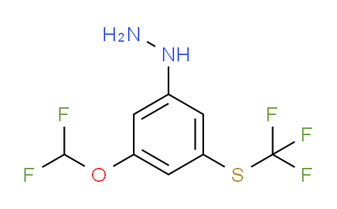 CAS No. 1804272-38-5, 1-(3-(Difluoromethoxy)-5-(trifluoromethylthio)phenyl)hydrazine