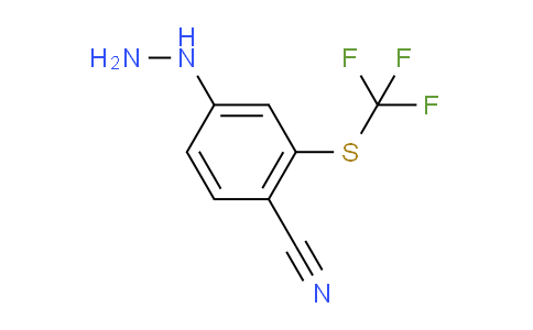 CAS No. 1803888-93-8, 1-(4-Cyano-3-(trifluoromethylthio)phenyl)hydrazine
