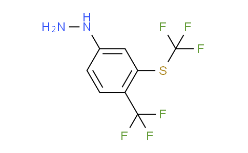 CAS No. 1806469-80-6, 1-(4-(Trifluoromethyl)-3-(trifluoromethylthio)phenyl)hydrazine