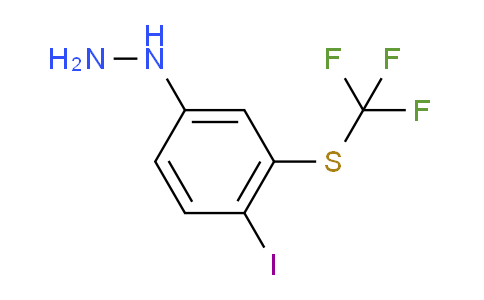 CAS No. 1804083-96-2, 1-(4-Iodo-3-(trifluoromethylthio)phenyl)hydrazine