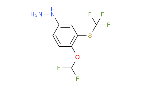 CAS No. 1806649-35-3, 1-(4-(Difluoromethoxy)-3-(trifluoromethylthio)phenyl)hydrazine