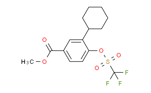 CAS No. 924283-06-7, 3-cyclohexyl-4-trifluoromethanesulfonyloxy-benzoic acid methyl ester