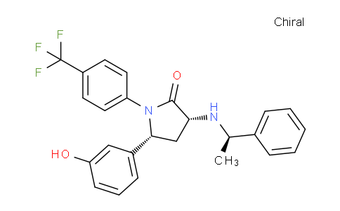 CAS No. 1059188-84-9, (3R,5R)-5-(3-hydroxyphenyl)-3-{[(1R)-1-phenylethyl]amino}-1-[4-(trifluoromethyl)phenyl]pyrrolidin-2-one
