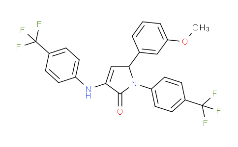 CAS No. 1059188-76-9, 2-(3-methoxyphenyl)-4-[4-(trifluoromethyl)anilino]-1-[4-(trifluoromethyl)phenyl]-2H-pyrrol-5-one