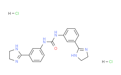 CAS No. 5318-76-3, 1,3-bis(3-(4,5-dihydro-1H-imidazol-2-yl)phenyl)urea dihydrochloride