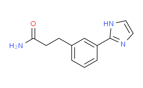 CAS No. 1799421-12-7, 3-(3-(1H-Imidazol-2-yl)phenyl)propanamide