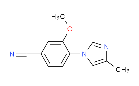 CAS No. 1243204-92-3, 3-Methoxy-4-(4-methyl-1H-imidazol-1-yl)benzonitrile