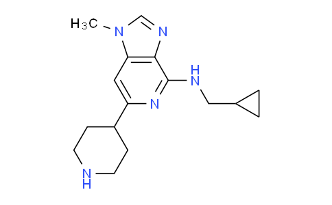 CAS No. 1422061-73-1, N-(Cyclopropylmethyl)-1-methyl-6-(piperidin-4-yl)-1H-imidazo[4,5-c]pyridin-4-amine