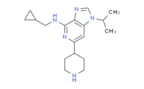 CAS No. 1422138-46-2, N-(Cyclopropylmethyl)-1-isopropyl-6-(piperidin-4-yl)-1H-imidazo[4,5-c]pyridin-4-amine