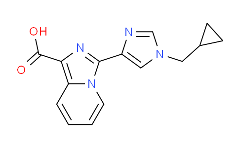 CAS No. 1422139-66-9, 3-(1-(Cyclopropylmethyl)-1H-imidazol-4-yl)imidazo[1,5-a]pyridine-1-carboxylic acid