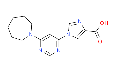 CAS No. 1707735-61-2, 1-(6-(Azepan-1-yl)pyrimidin-4-yl)-1H-imidazole-4-carboxylic acid