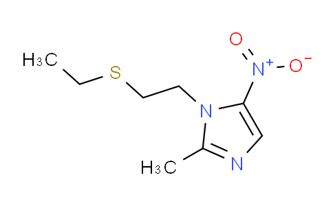 CAS No. 28795-33-7, 1-(2-(ethylthio)ethyl)-2-methyl-5-nitro-1H-imidazole