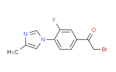 CAS No. 1056050-24-8, 2-Bromo-1-(3-fluoro-4-(4-methyl-1H-imidazol-1-yl)phenyl)ethanone