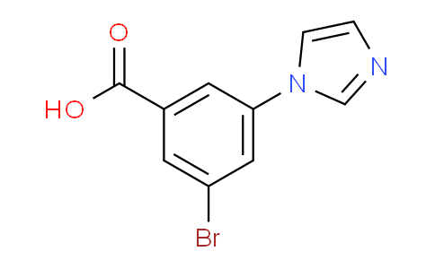 CAS No. 1596778-10-7, 3-Bromo-5-(imidazol-1-yl)benzoic acid