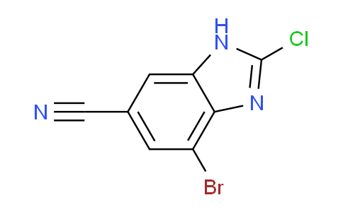 CAS No. 1388068-26-5, 7-bromo-2-chloro-3H-benzimidazole-5-carbonitrile