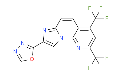 MC725475 | 691868-88-9 | 2-[2,4-bis(trifluoromethyl)imidazo[1,2-a][1,8]naphthyridin-8-yl]-1,3,4-oxadiazole