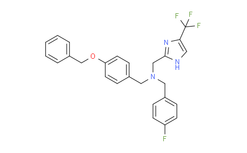 CAS No. 1186194-70-6, {[4-(Benzyloxy)phenyl]methyl}[(4-fluorophenyl)methyl]{[4-(trifluoromethyl)-1H-imidazol-2-yl]methyl}amine