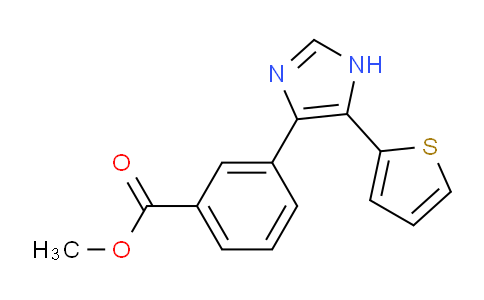 CAS No. 1253527-95-5, Methyl 3-[5-(thiophen-2-yl)-1H-imidazol-4-yl]benzoate