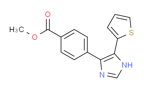 CAS No. 1253527-67-1, Methyl 4-[5-(thiophen-2-yl)-1H-imidazol-4-yl]benzoate