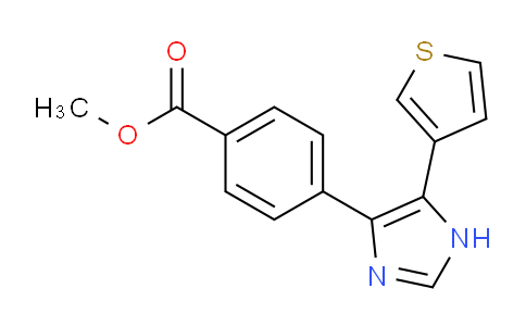 CAS No. 1253527-75-1, Methyl 4-[5-(thiophen-3-yl)-1H-imidazol-4-yl]benzoate