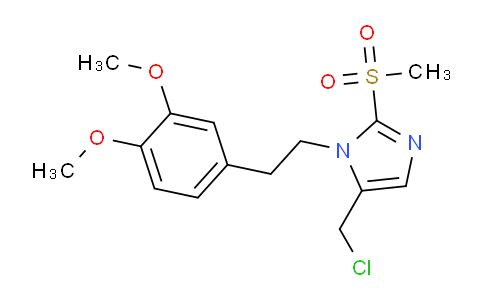 CAS No. 1221342-91-1, 5-(Chloromethyl)-1-[2-(3,4-dimethoxyphenyl)ethyl]-2-methanesulfonyl-1h-imidazole