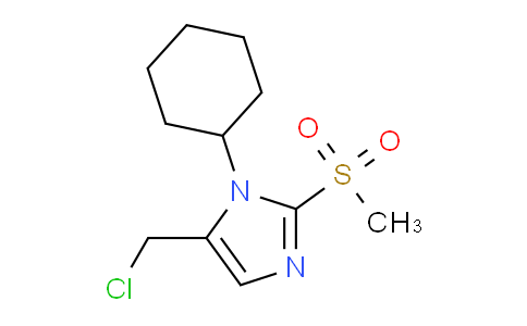 CAS No. 1221341-09-8, 5-(Chloromethyl)-1-cyclohexyl-2-methanesulfonyl-1h-imidazole